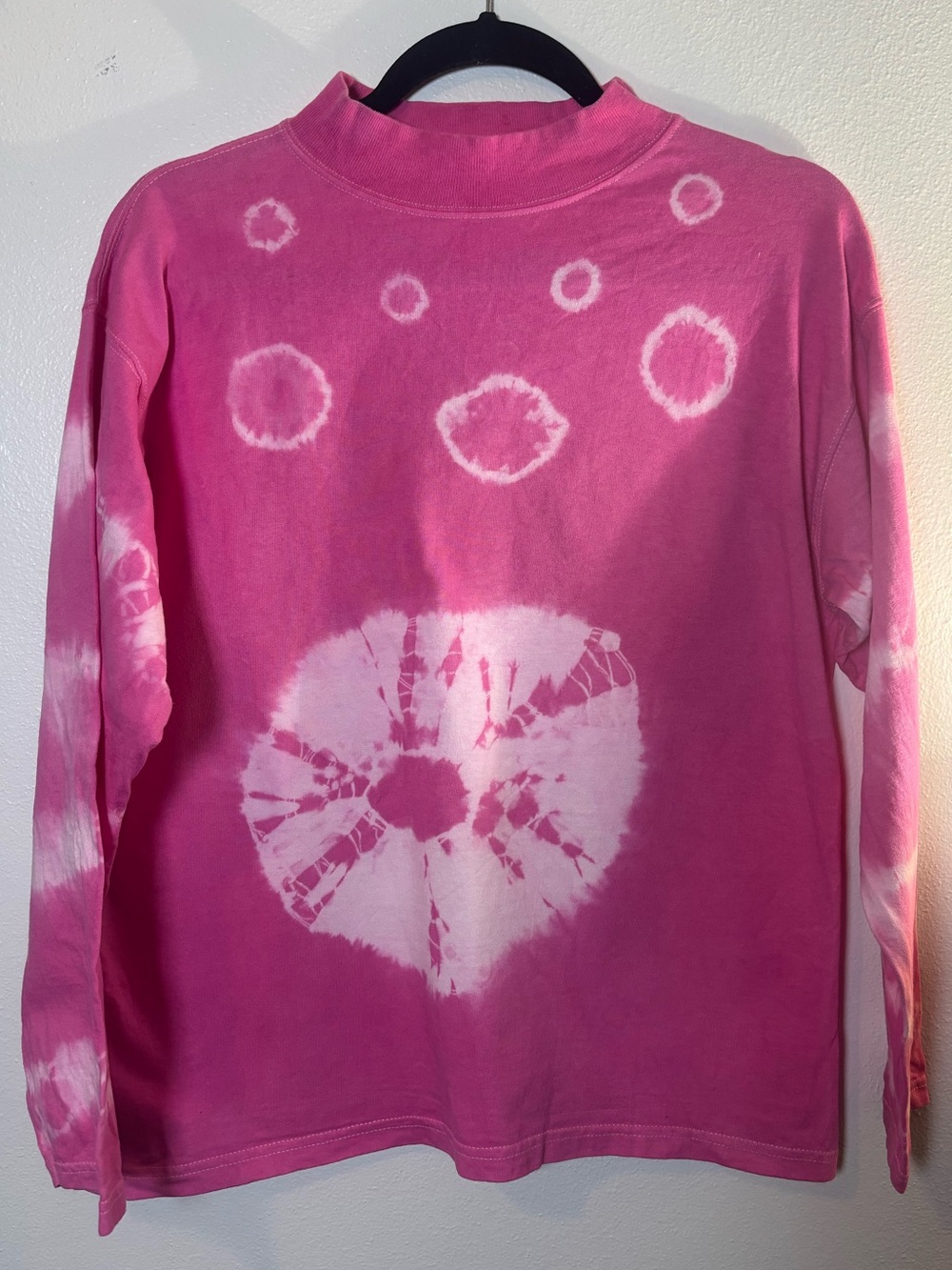 Lee Vintage Pink Bleach Tie-Dye Long Sleeve Tee